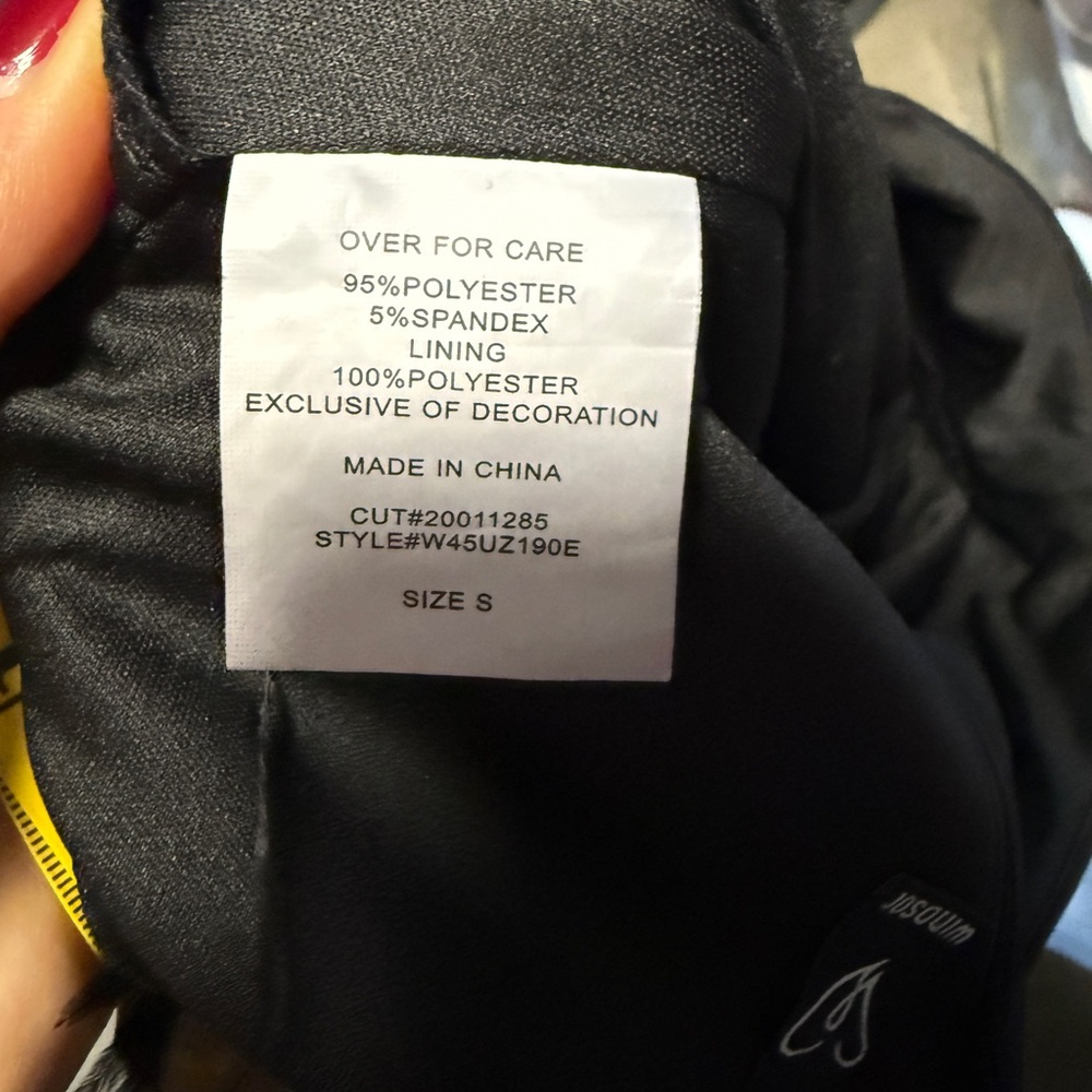 Windsor Patricia Crepe Black One Shoulder Marabou Feather Slit Formal Gown S - Picture 11 of 11